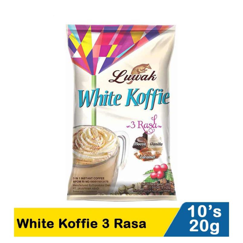 

LUWAK WHITE KOFFIE 3 RASA 10x20g