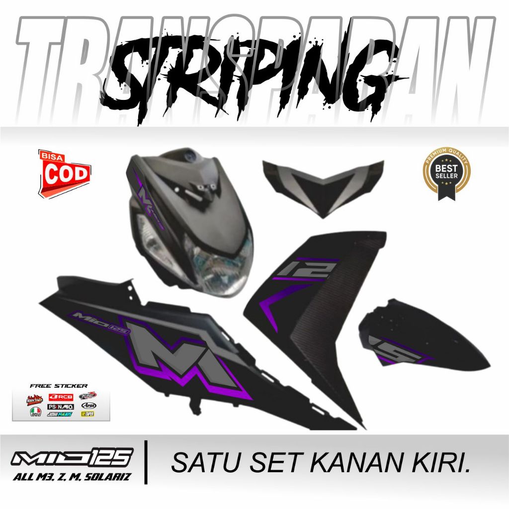 Stiker Striping Mio M3 125 Variasi Motor Racing Modifikasi keren original version