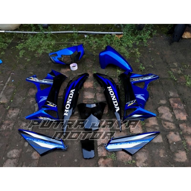 bodi set halus supra x 125 lama th.2006 biru kap supra 125 lama dek bodi set supra x 125 old lama fu