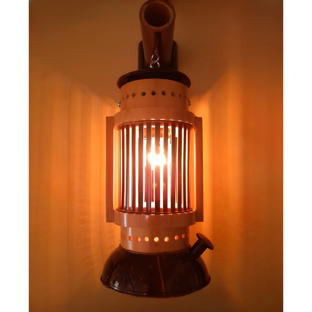 Lampu Tempel Bambu / Lampu Hiasan Dinding / Lampu Teras Dekorasi Unik Klasik / Lampu Tidur