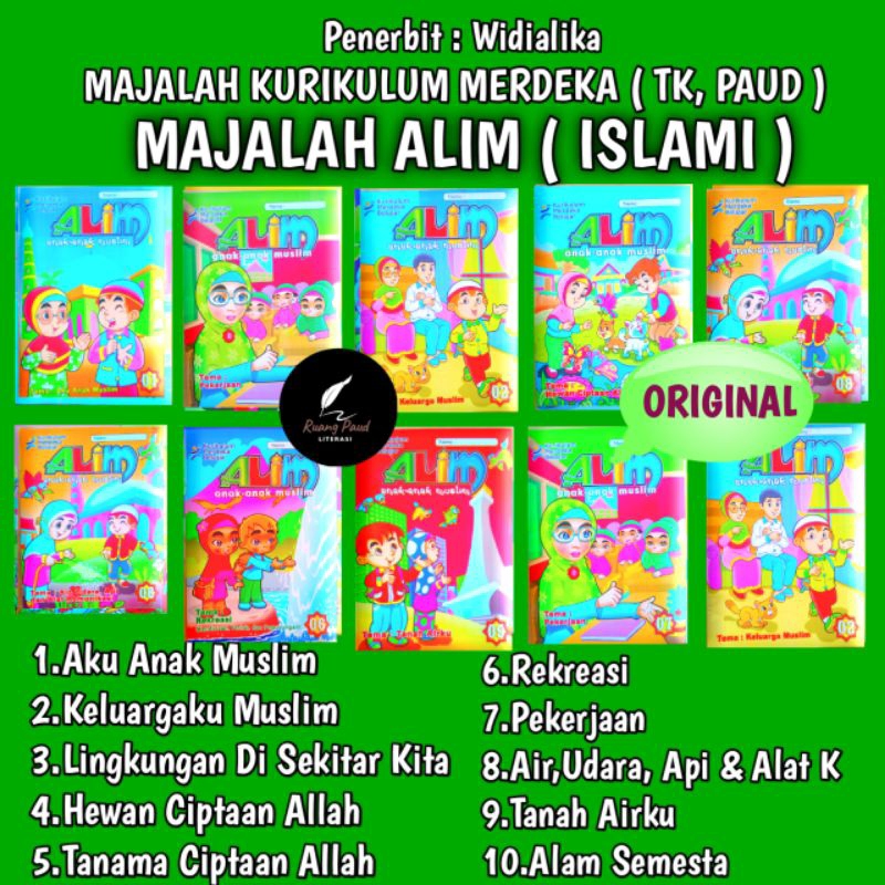 BUKU MAJALAH ( ALIM ) ISLAMI | KURIKULUM MERDEKA | BUKU TK, PAUD