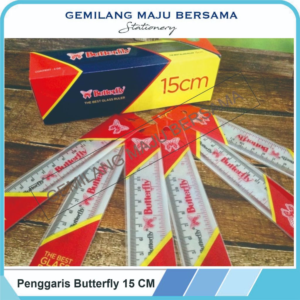 

Mistar Penggaris Butterfly BT 15cm