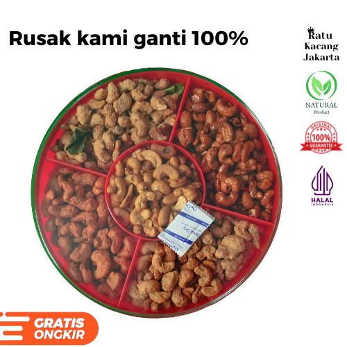 

Kacang Mede Paket Toples 5 Rasa Campura - Kacang Mede Tray Mix 5 Rasa - Ratu Kacang Jakarta