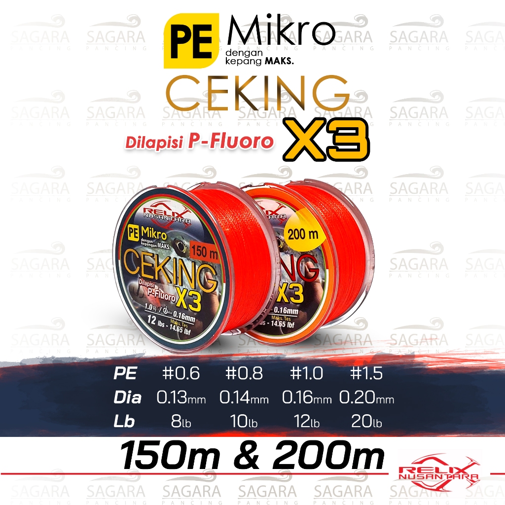 Senar PE Ceking 150 Meter | 200 Meter PE Relix Nusantara PE Ultra Light