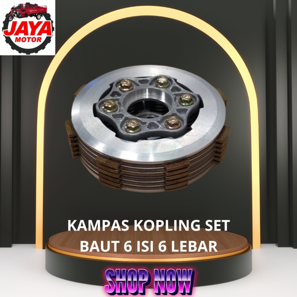 Kampas Kopling Set Baut 6 Isi 6 Lebar Motor Roda Tiga Viar Tossa Pnp Tiger Megapro CB