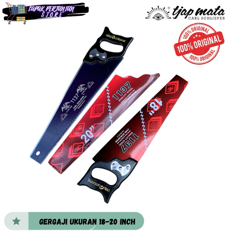 (IMPORT)Gergaji Kayu Super Tajam Cap Mata 18 Dan Kikir - Geregaji Potong Anti Selip -Kikir Merk Vipe