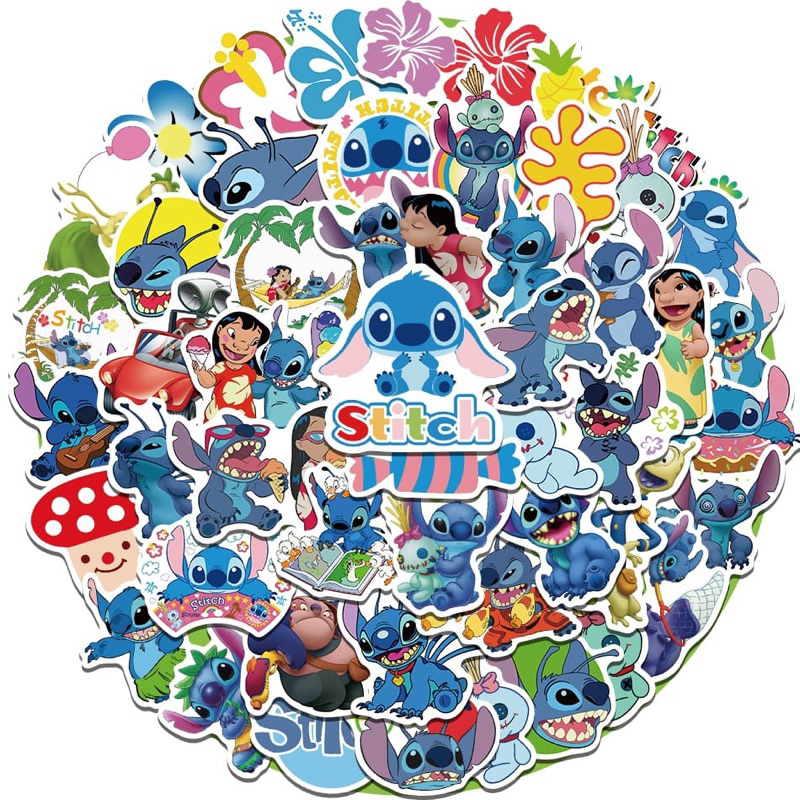 

50 pcs Sticker / Stiker / Tempelan Lilo and Stitch
