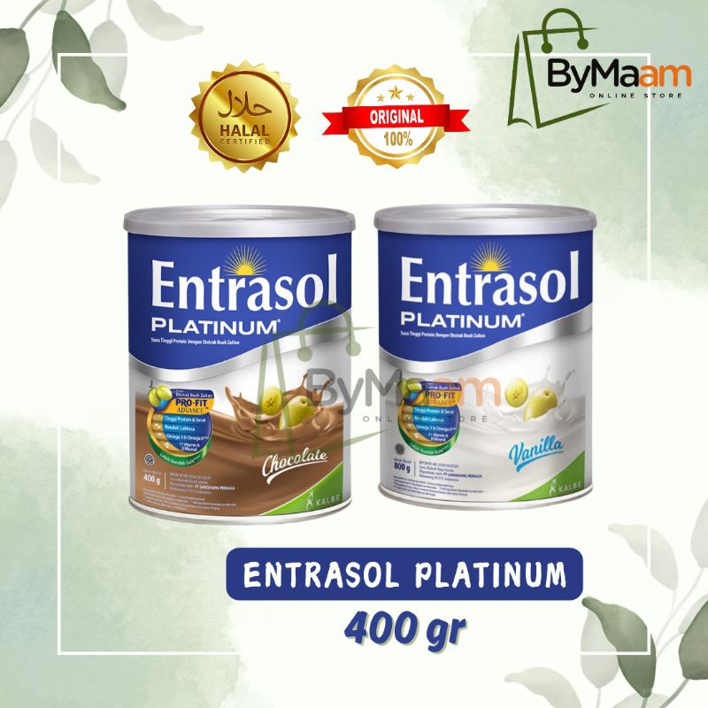 

ENTRASOL PLATINUM Susu Dewasa Kaleng 400gr Rasa Chocolate Vanilla