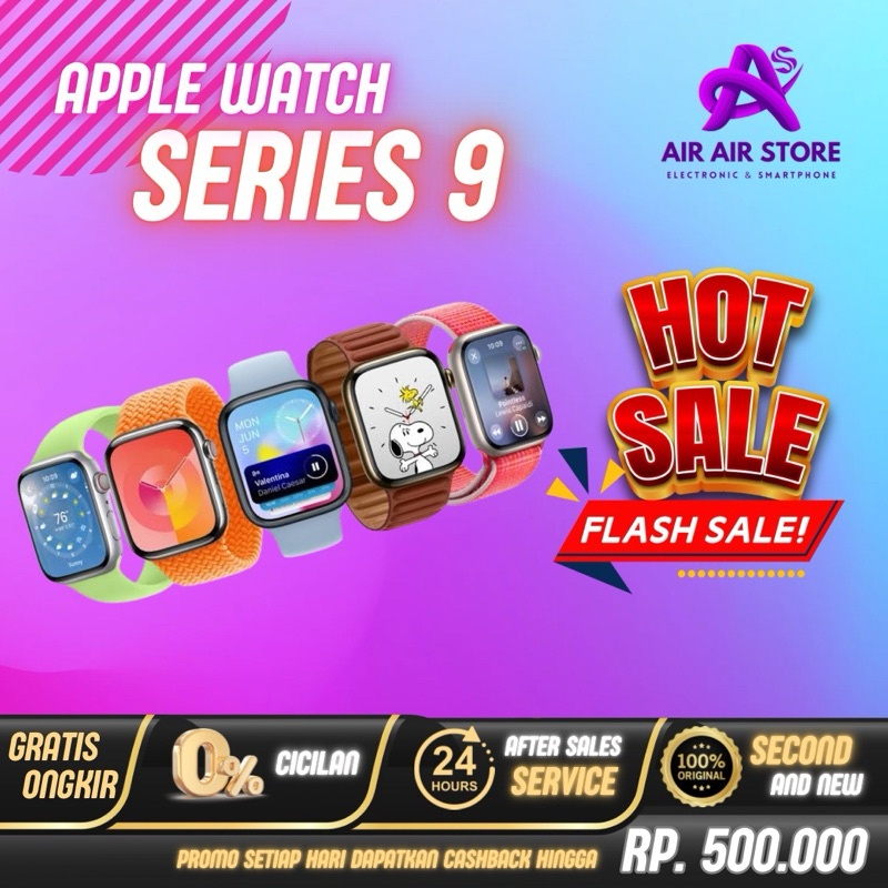 Apple Watch Series 9 41mm 45mm Second Mulus Original Fullset