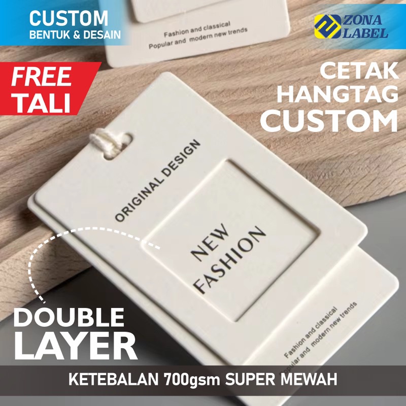 

Label Hang Tag Premium 700gram | Hangtag Harga Baju | Label Baju Tebal
