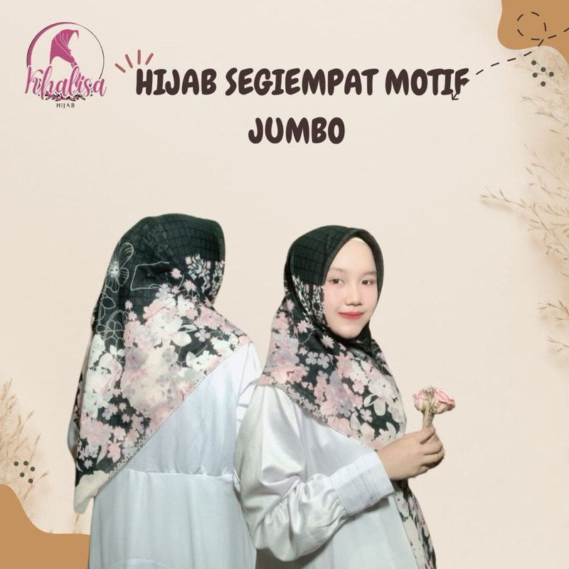 Khalisa Hijab Segi Empat Motif Jumbo Premium