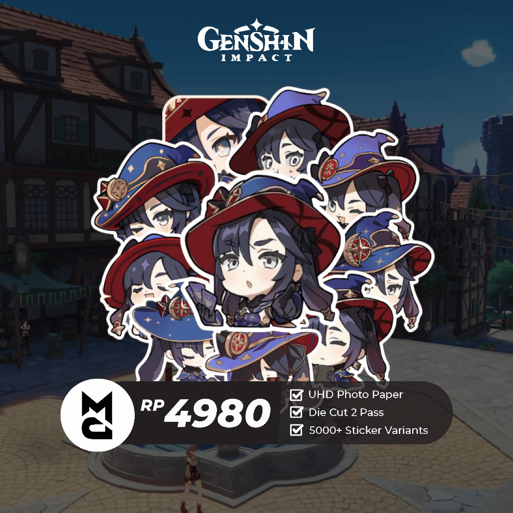 

Sticker Genshin Impact Mona Sticker Anime Aesthetic Lucu Sticker Helm Laptop Motor Hp