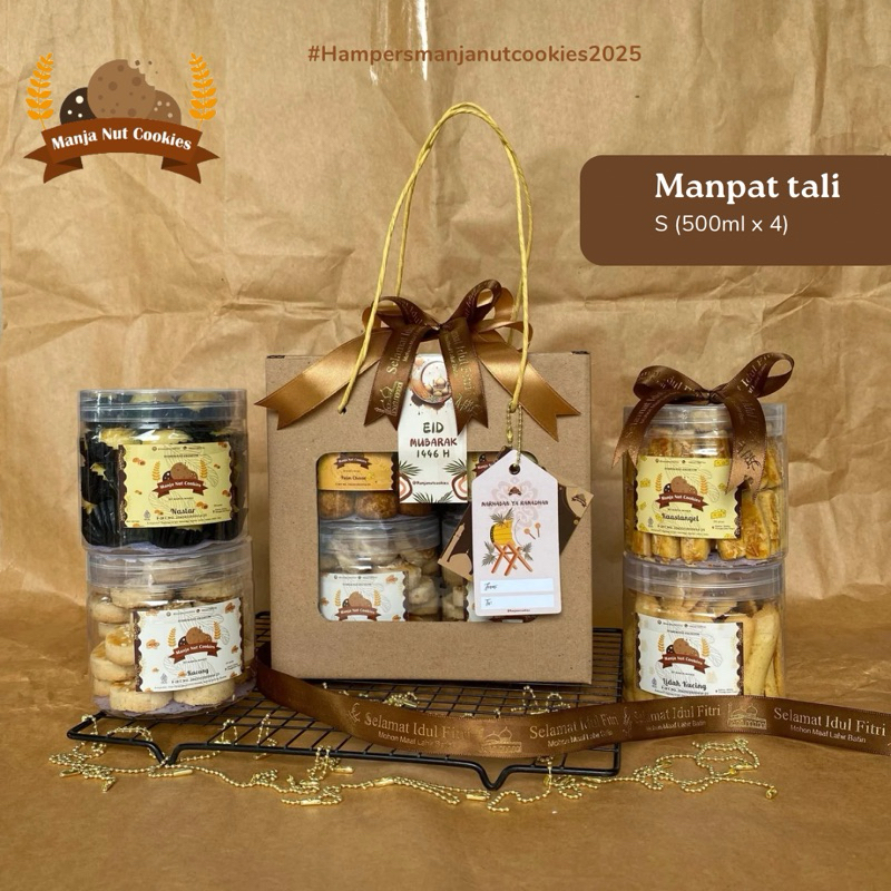 

Hampers Manpat ( Manjanutcookies ) kue kering , hampers lebaran