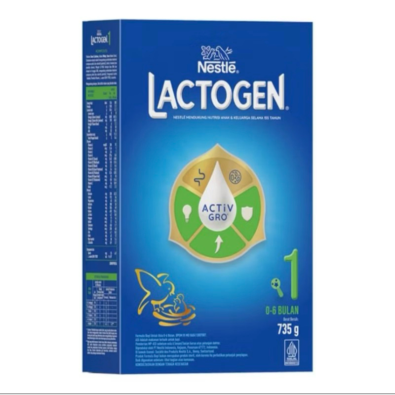 

LACTOGEN 1 0-6 BULAN / SUSU FORMULA BAYI 0-6 BULAN 735GRAM / 735 GRAM