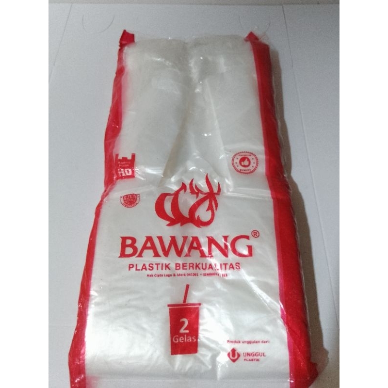 Kantong Plastik HD BAWANG/2 Gelas/Cup