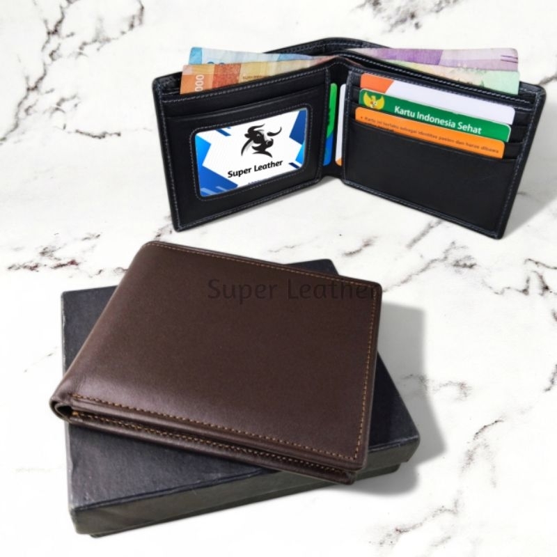 Dompet Pria Kulit Asli 100% Original Dompet Pria Simpel Tipis