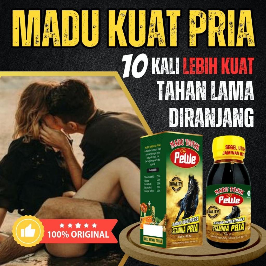 

Madu Tonik Pewe Ori Madukuat Herbal Tingkatkan Performa Pria Perkasa Kuat Tahan Lama Di Ranjang 80ML