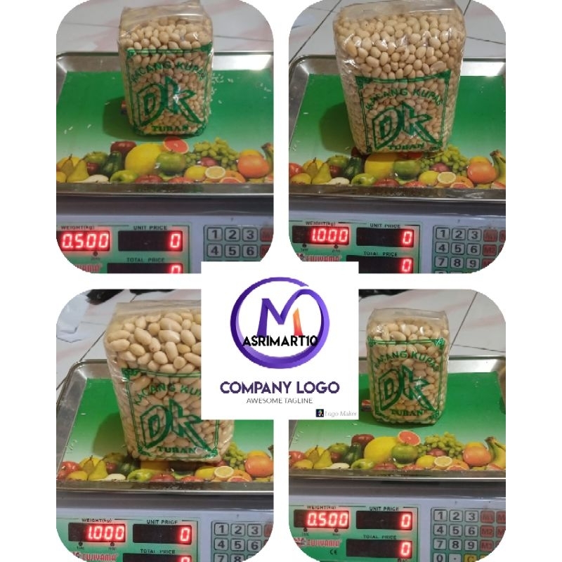 

Kacang Kupas Tuban merek DK jumbo dan kecil ukuran 1 kg dan 500 gr