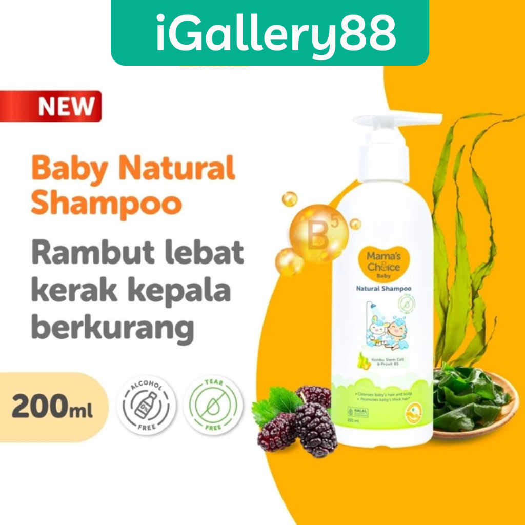 Mama's Choice Baby Natural Shampoo Hair Shampoo Penumbuh Rambut Sampo Bayi