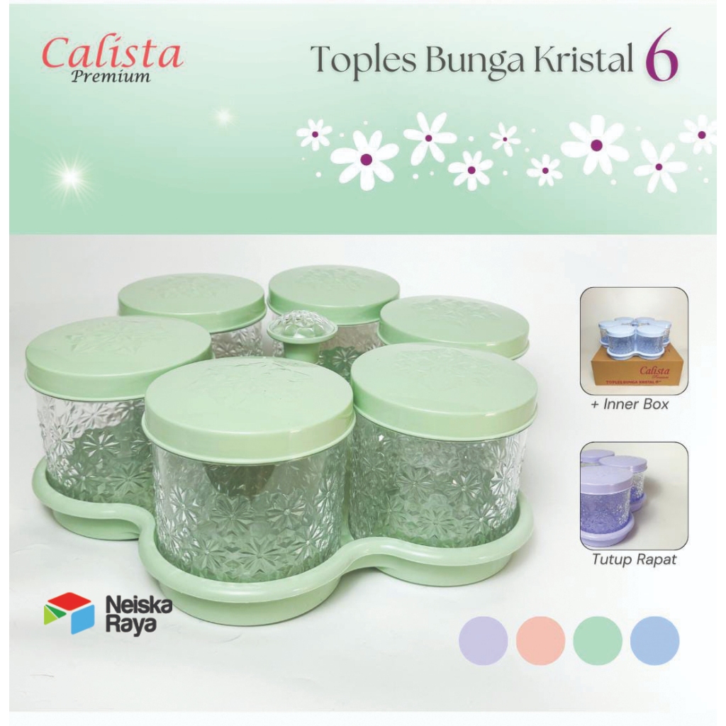 TOPLES SET CALISTA | TOPLES SET BUNGA ISI 6 SET | TOPLES KUE KERING LEBARAN