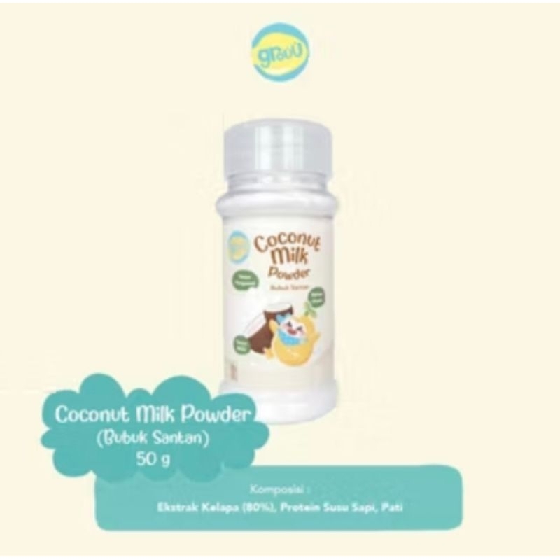 

Grouu Baby Food Coconut Milk Powder (Bubuk Santan)