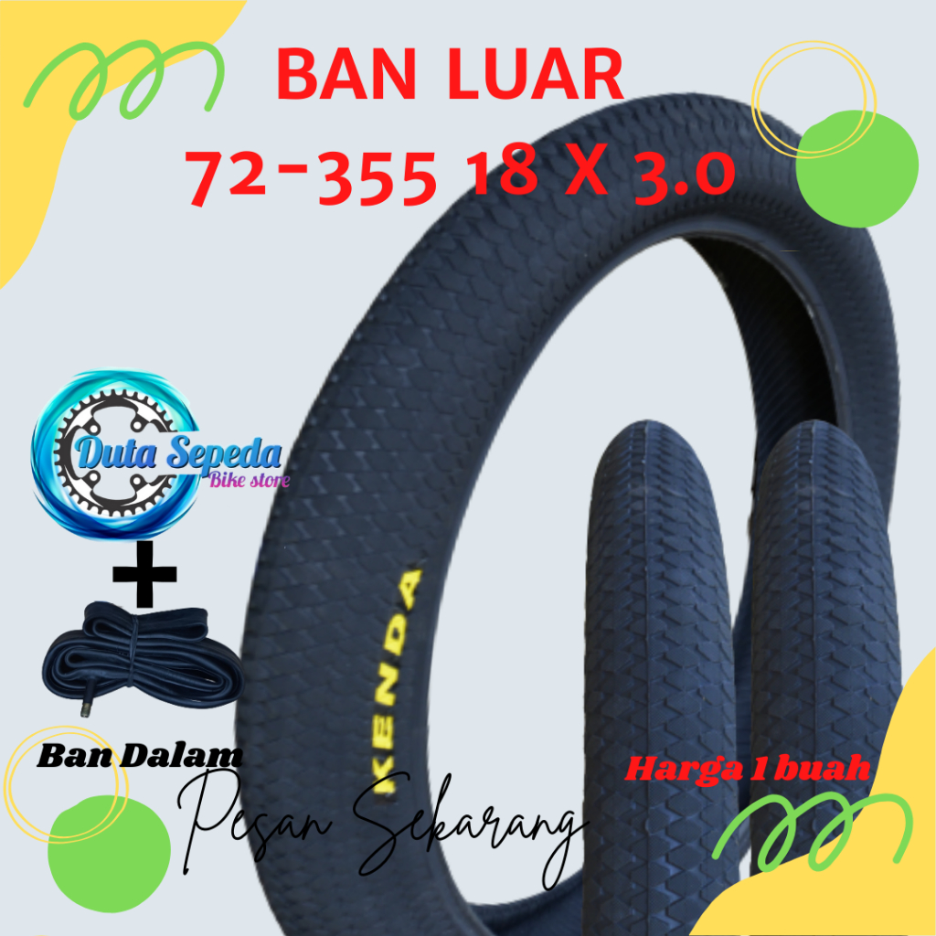 Ban Luar Sepeda 18 X 3.0 KENDA DAN WANDA fat bike