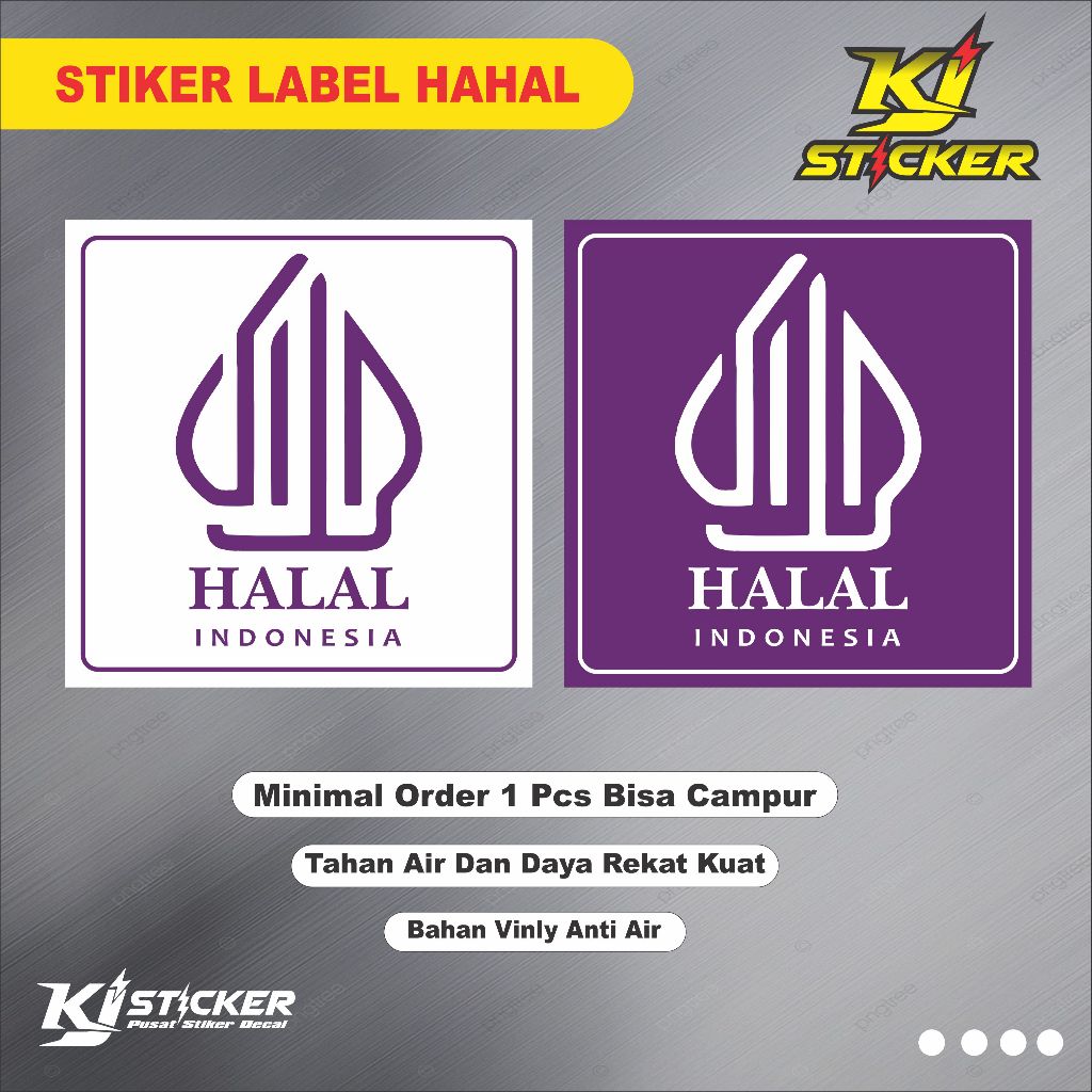

KJ STIKER Promo Stiker Logo Halal / Stiker Makanan Halal / Stiker Minuman Halal / Stiker Halal Restoran / Stiker Halal Indonesia