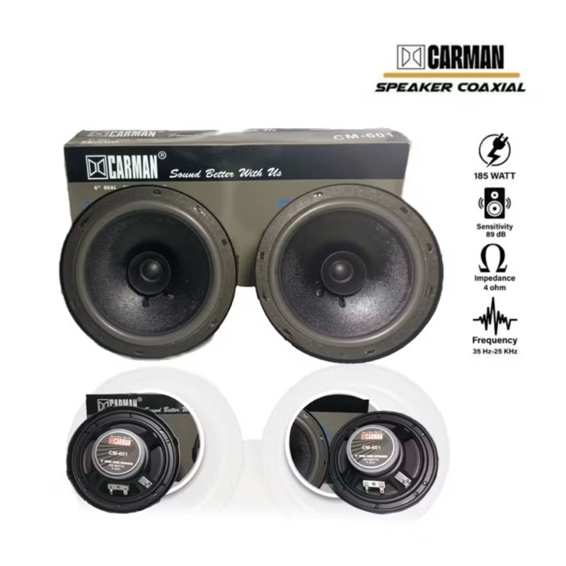 Speaker Pintu Mobil Carman CM-601 6inch/6,5inch 100watt