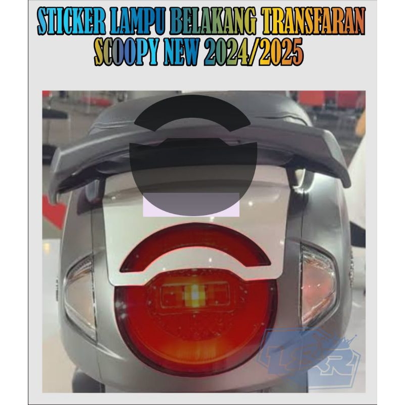 Sticker Lampu Belakang Transfaran Scoopy New 2024/2025