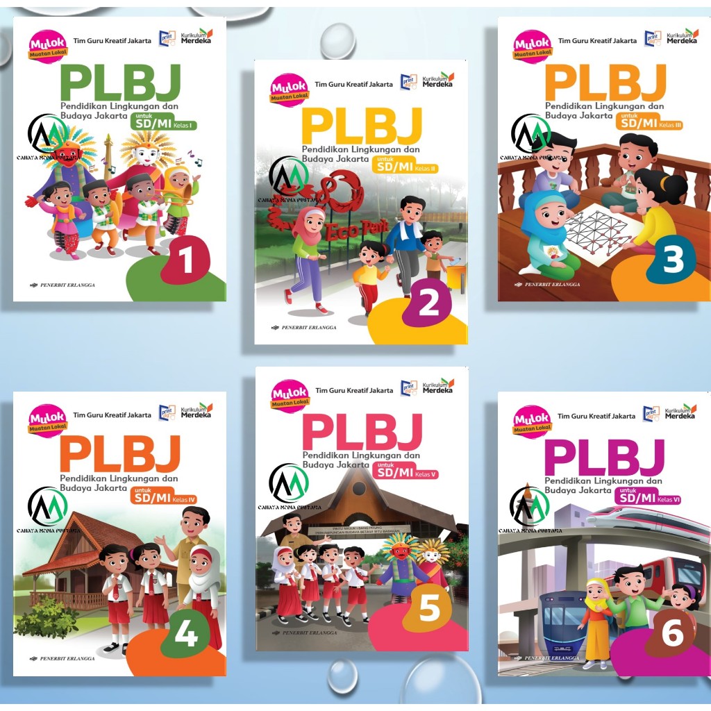 [Penerbit Erlangga] PENDIDIKAN LINGKUNGAN & BUDAYA JAKARTA ( PLBJ ) Kelas 1, 2, 3, 4, 5 & 6 Kurikulu