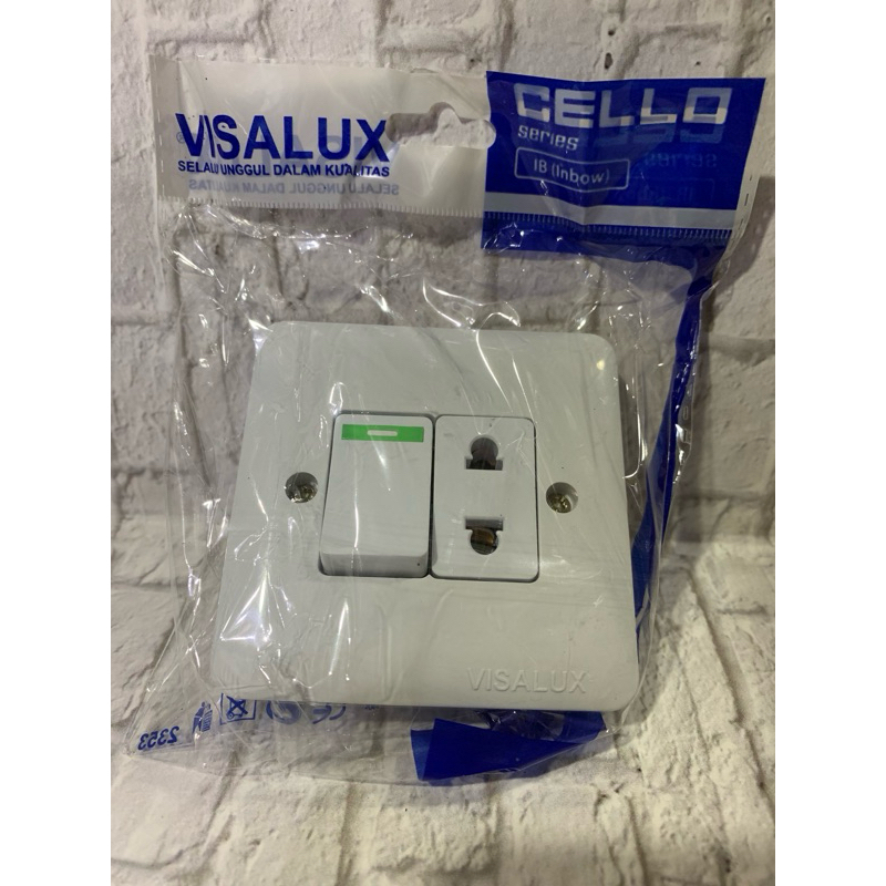 Visalux saklar engkel, seri, stop kontak, IB stop kontak + saklar IB, fiting plafon visalux