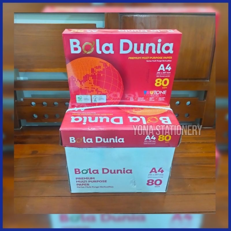 

BOLA DUNIA PREMIUM HVS A4 80 gr | 1 RIM : 500 Lembar
