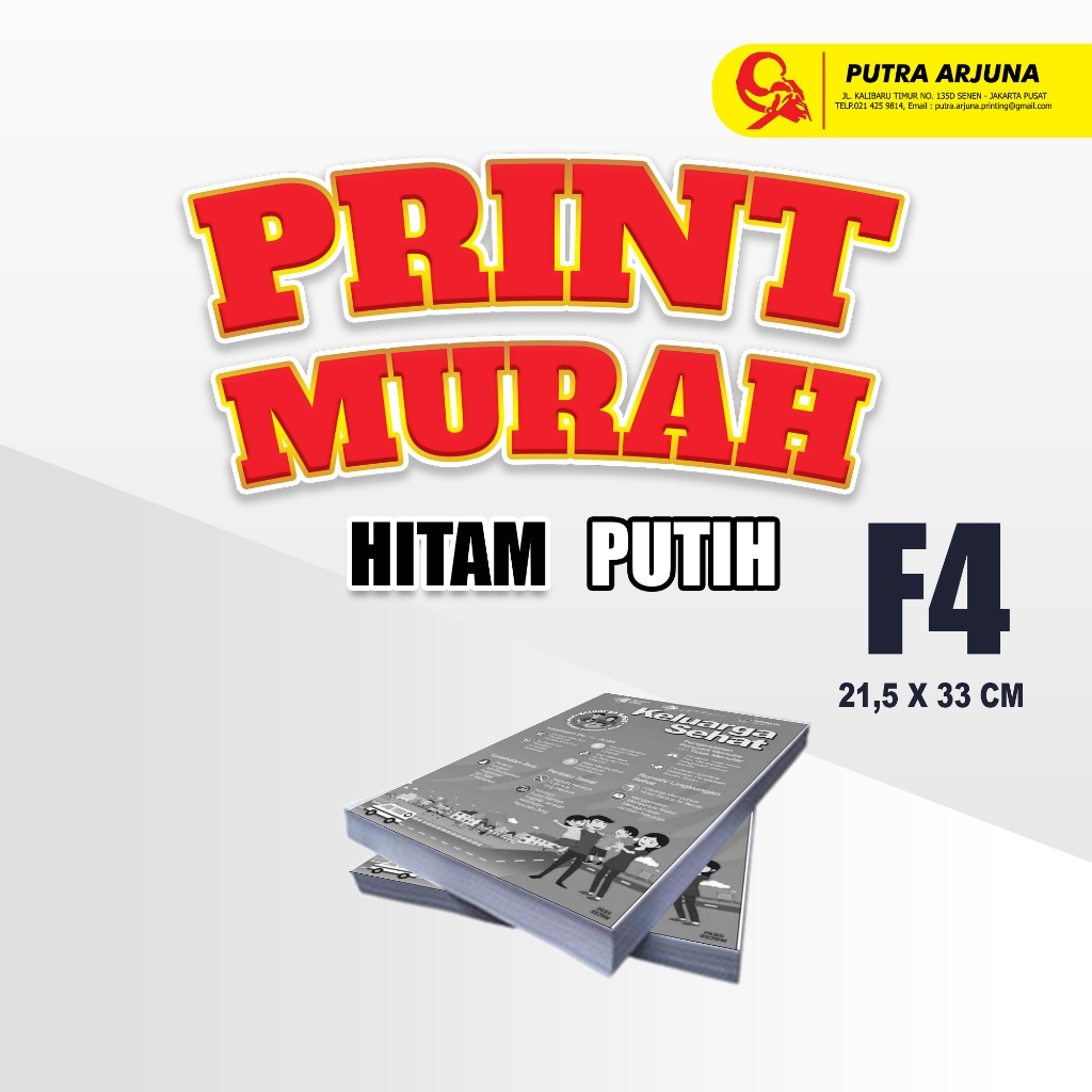 

Print F4 Murah Hitam Putih Bahan Fancy Buffalo,Linen,&Jasmine