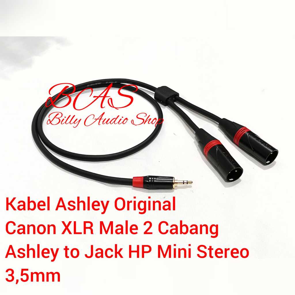 Kabel Audio Ashley Jack Hp Mini Stereo 3,5mm To Canon XLR Male Cabang - 15 METER
