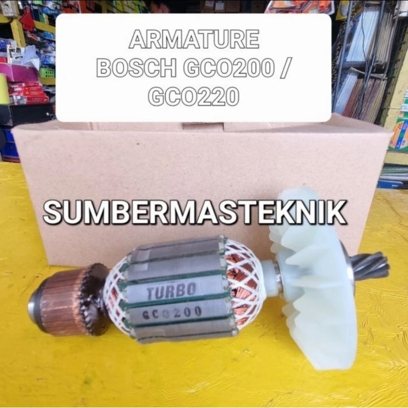 ARMATURE BOSCH GCO200 GCO220 ANGKER ROTOR MESIN CUTOFF 14" BOSCH GCO 200 GCO 220 TURBO