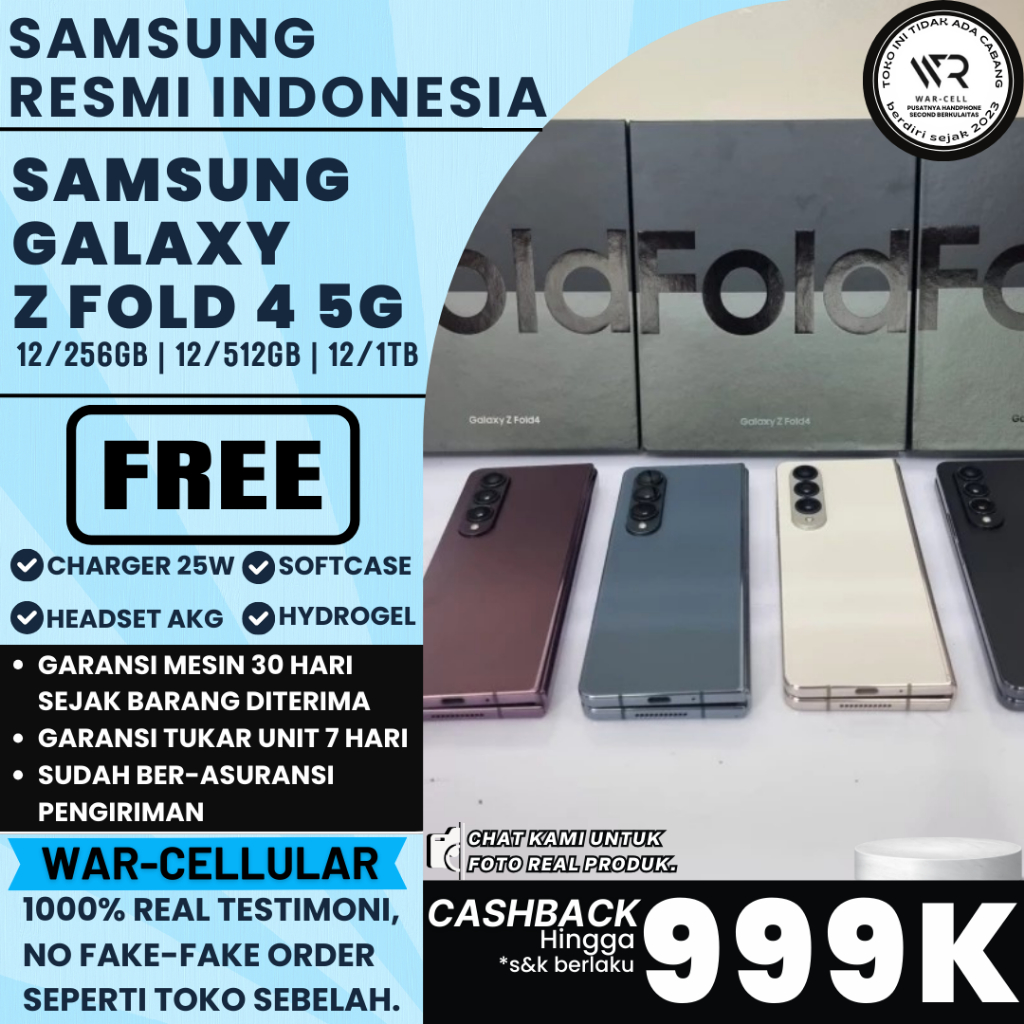 SEIN | Samsung Galaxy Z Fold 4 5G 512GB 256GB | Flip 3 5G 128GB Second Resmi Indonesia