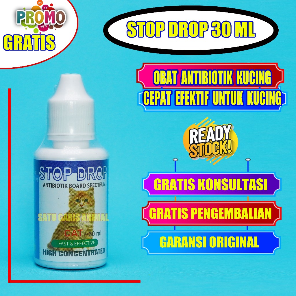 AMPUH OBAT KUCING SAKIT FLU DEMAN ANTIBIOTIK ANAK KUCING STOP DROP GARUDA SALE