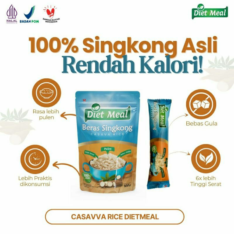 

Beras Singkong Instan Seduh DIETMEAL sacet 40 gram