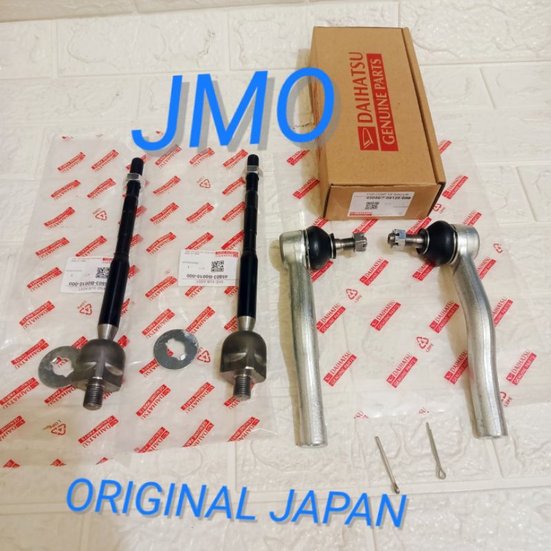 TIE ROD END + RACK END- LONG TIE ROD XENIA 1.0CC 1000CC VIOS OLD ORI 2SET 4PC