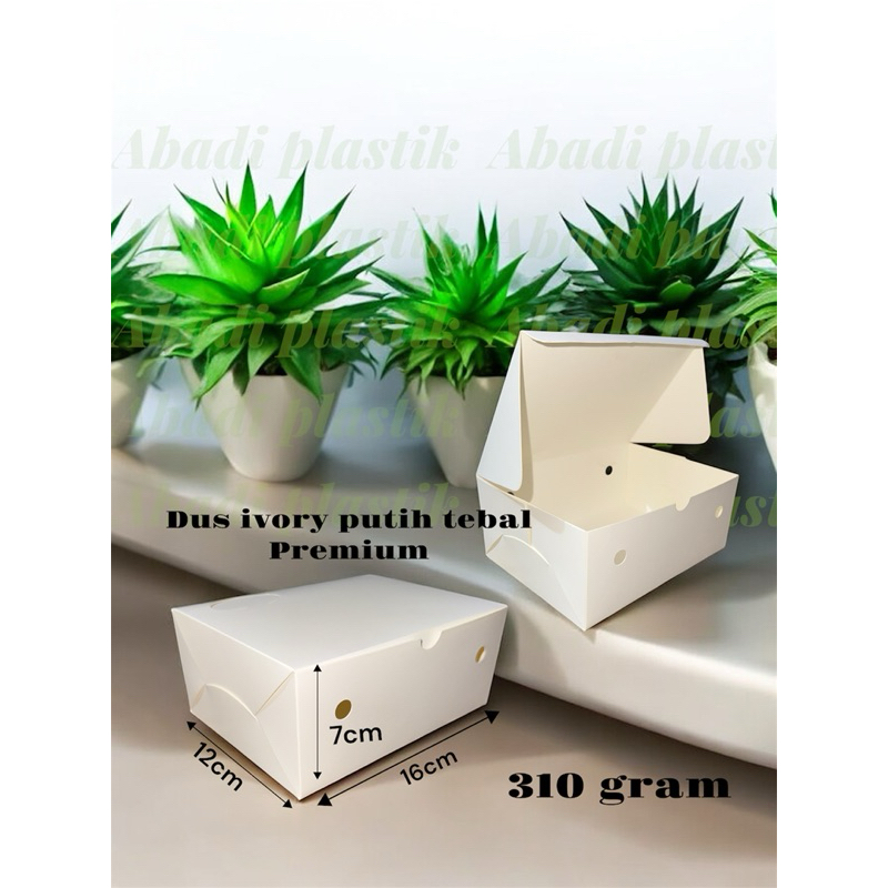 

DUS KUE IVORY/DUS KUE 12x16/DUS PUTIH POLOS/BOX KUE 12x16 -100pcs