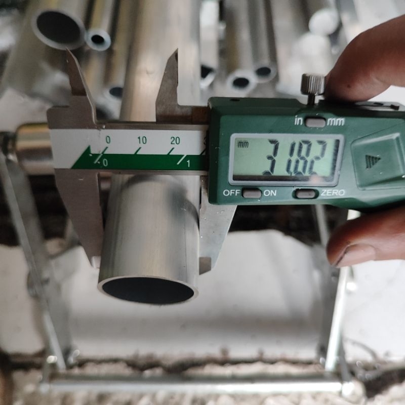 pipa aluminium OD 32 mm x id 29 mm x 1meter tabung dural alumunium