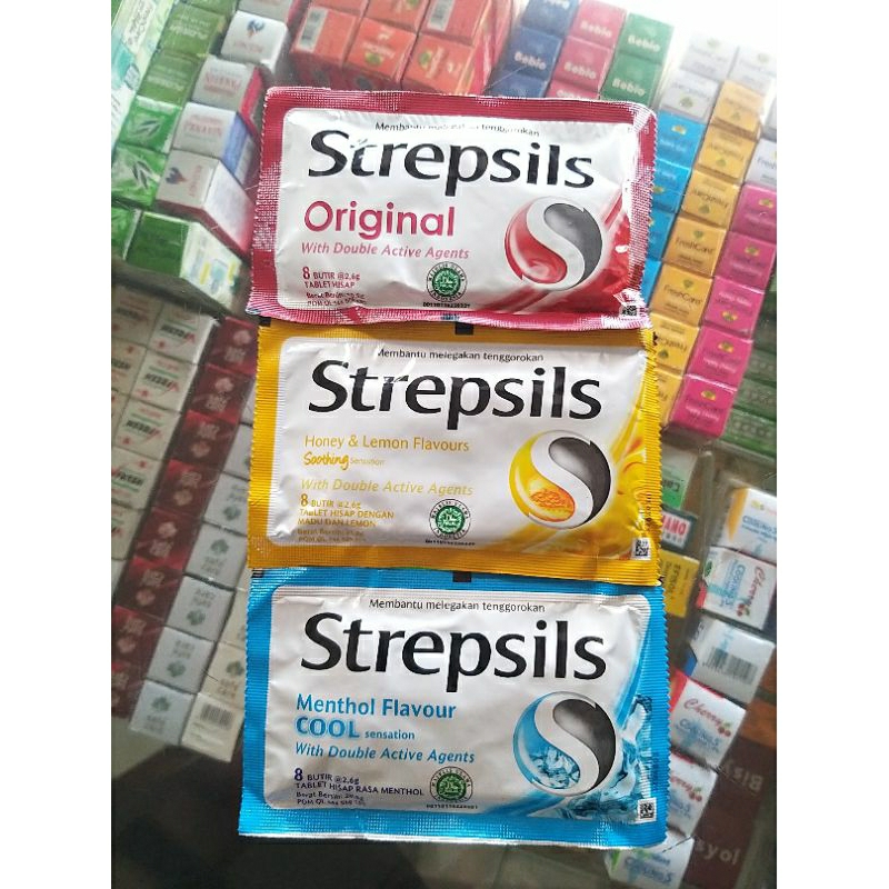 

STREPSILS 1 BUNGKUS ISI 8 BUTIR ( VARIAN) TABLET HISAP | permen strepsil