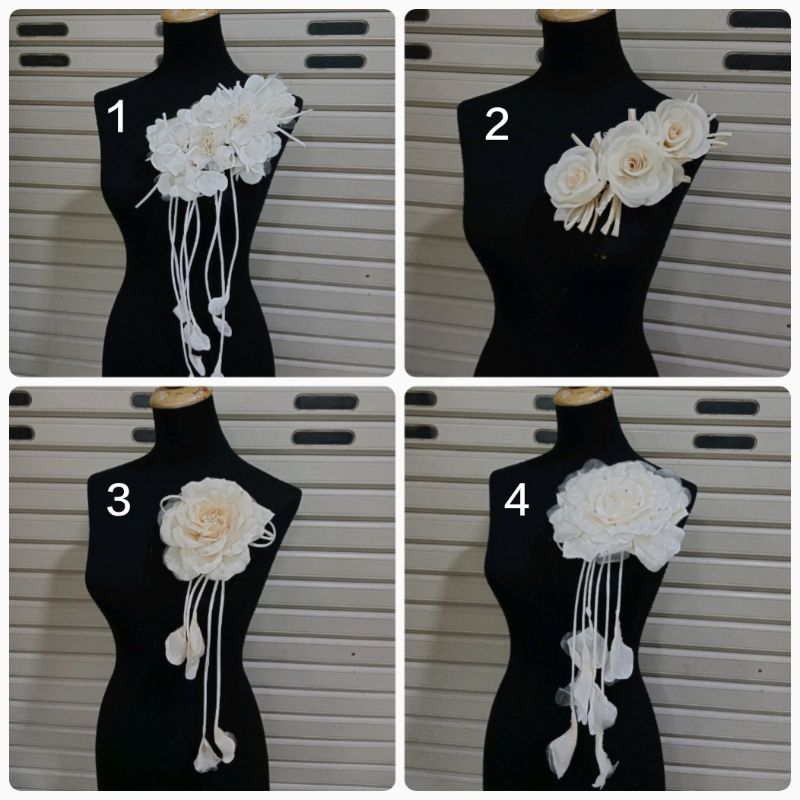 Bunga korsase/Korsase gaun /Bunga Pinggang Rumbai/ Bunga Bahu/Hiasan bunga bros besar/Hiasan Bunga P