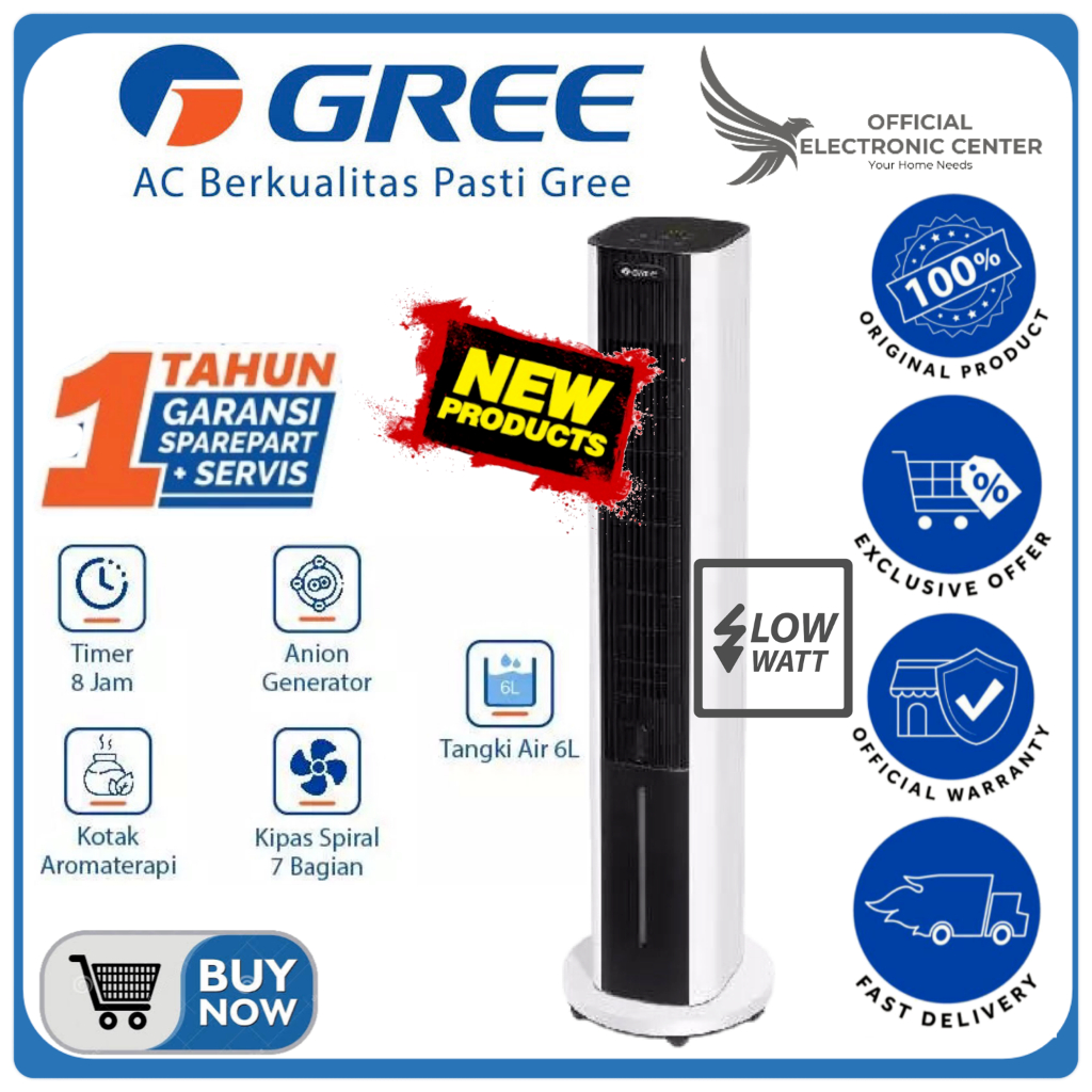 GREE AIR COOLER GCA-ACOOL6 ACOOL6 GCA ACOOL6 ANION ANION GENERATOR AROMATERAPI AIR COOLER GREE SUPER