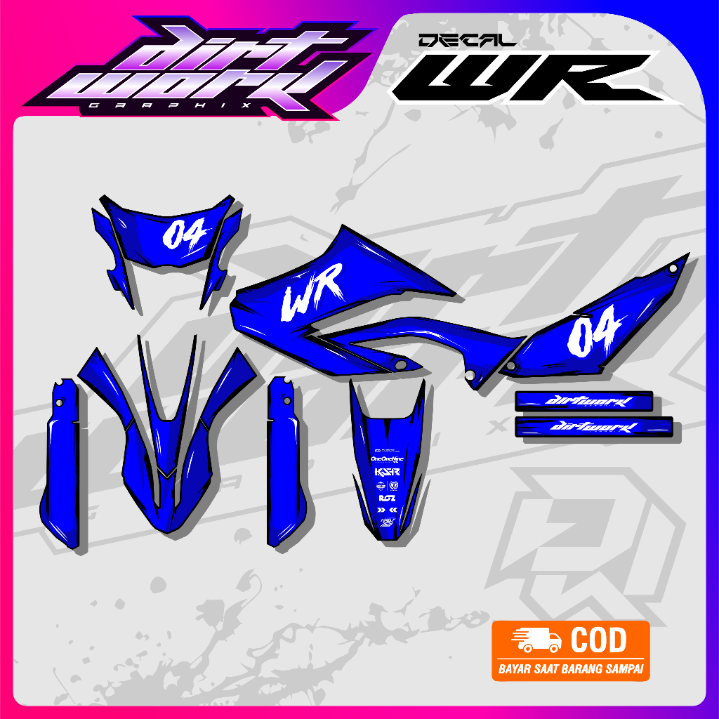 DECAL WR 155R FULLBODY VARIASI KARTUN CHROME HOLOGRAM GLOSSY / DOFF BY dirtwork.graphix decal wr war