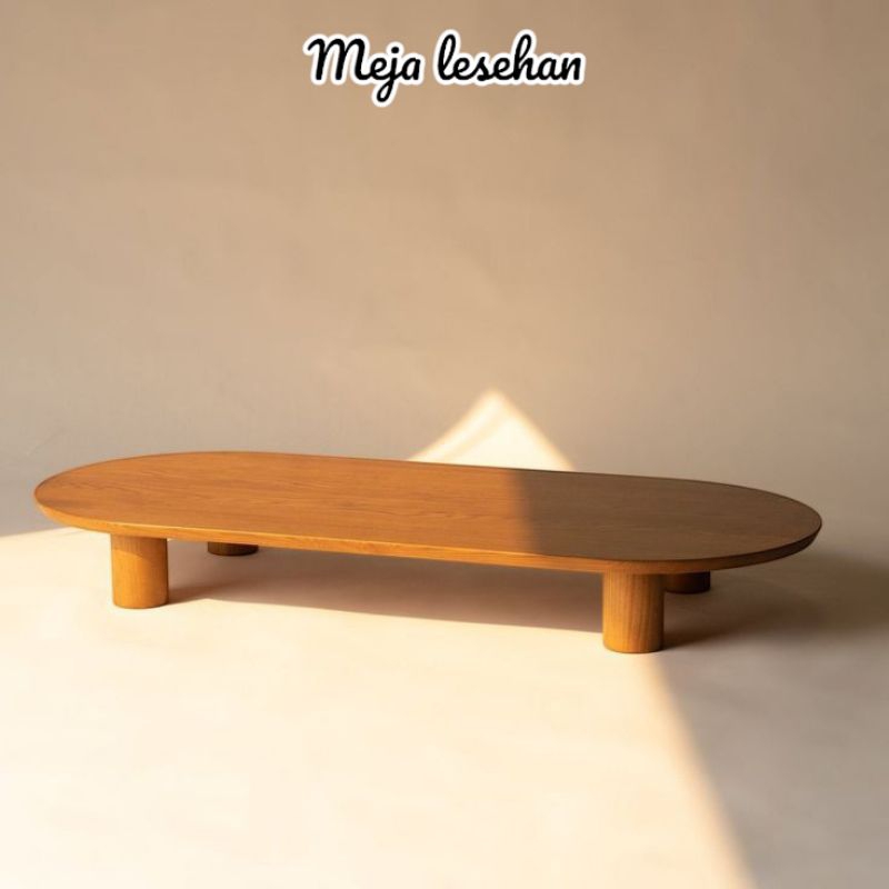 meja lesehan serbaguna meja kayu kaki dowel