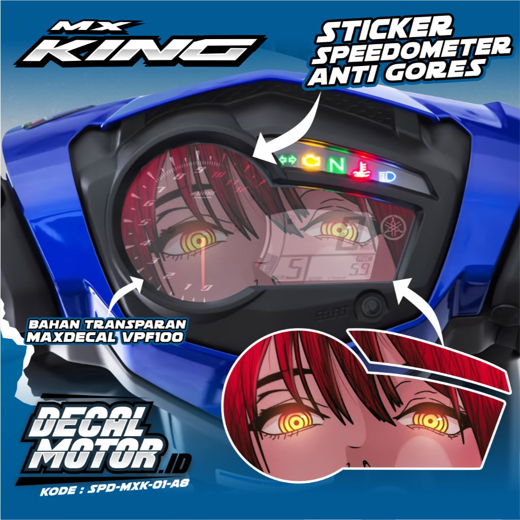 Antigores Stiker Speedometer MX KING Transparan / Aksesoris Motor MX KING Makima Chainsaw - SPD