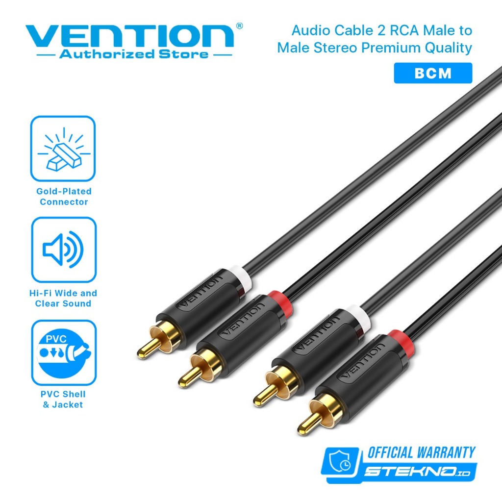 Vention Kabel AUX Audio Video RCA Audio 2 Male to 2 Male BCM Original