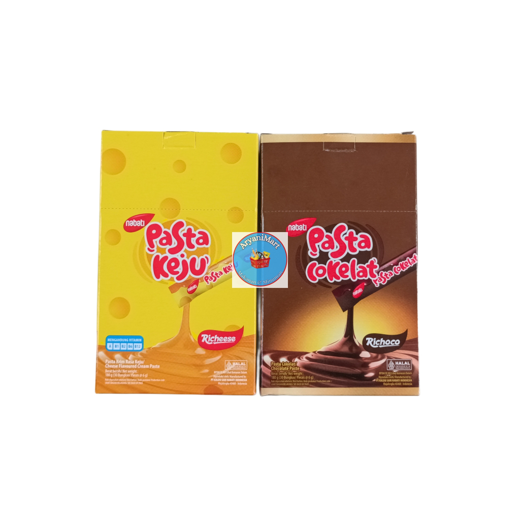 

Nabati Pasta Keju/Coklat 1pak isi 30x6gr