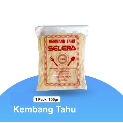 

Selera kembang tahu / dried beancurd 100 gr dari kacang kedelai kembang tahu selera fucuk